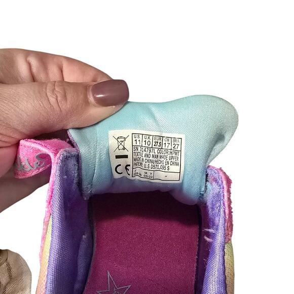 Skechers Girls Twinkle Sparks Winged Magic Sneaker Hot Pink Multi NWOB Size 11 - Picture 11 of 11